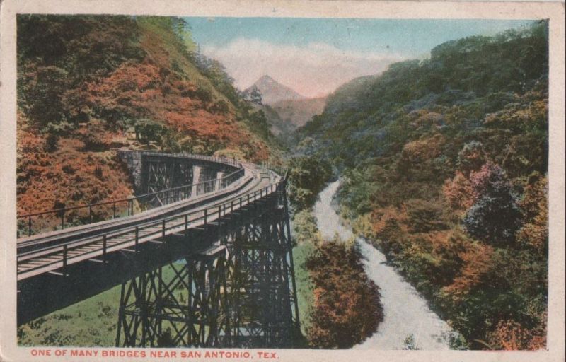 Ansichtskarte USA - San Antonio - One of many Bridges - ca. 1920 aus der Kategorie San Antonio