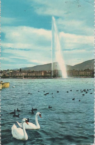 Ansichtskarte Genf / Genève - Schweiz - Wasserstrahl aus der Kategorie Genf