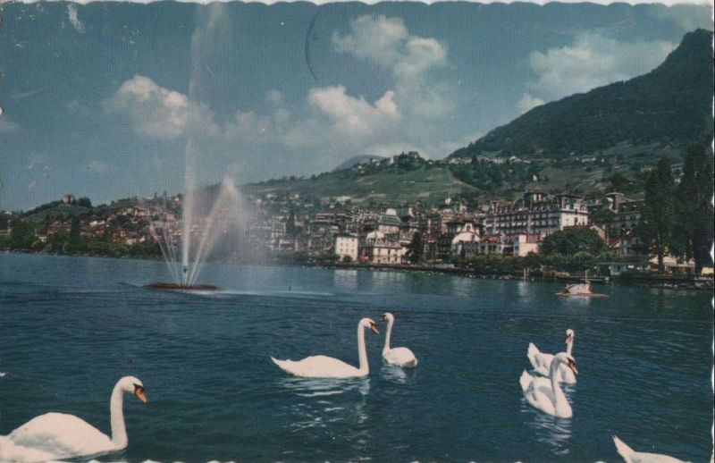 Ansichtskarte Montreux - Schweiz - Le Jet aus der Kategorie Montreux