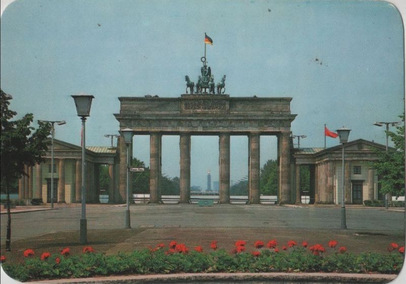 Ansichtskarte Berlin-Mitte, Brandenburger Tor - mit Siegessäule aus der Kategorie Mitte
