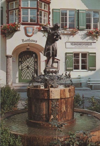 Ansichtskarte Österreich - Sankt Gilgen - Mozartbrunnen - ca. 1980 aus der Kategorie St. Gilgen