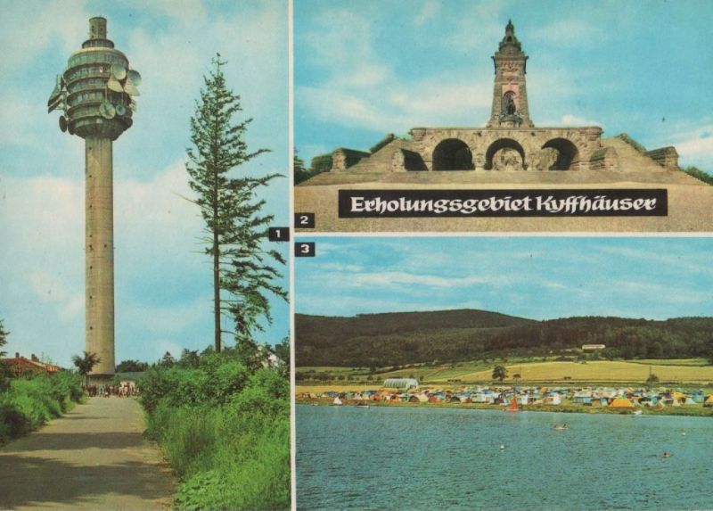 Ansichtskarte Kyffhäuser - u.a. Erholungsgebiet Talsperre Kelbra - 1983 aus der Kategorie Kyffhäuser