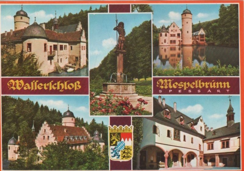 Ansichtskarte Mespelbrunn - Wasserschloss aus der Kategorie Mespelbrunn