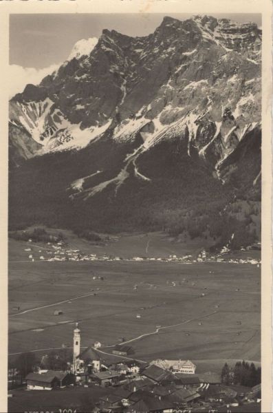 Ansichtskarte Lermoos - Österreich - mit Zugspitzmassiv aus der Kategorie Lermoos