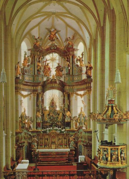 Ansichtskarte Bad Hofgastein - Österreich - Pfarrkirche, Hochaltar aus der Kategorie Bad Hofgastein