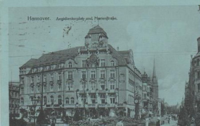 Ansichtskarte Hannover - Aegidientorplatz u. Marienstraße - 1918 aus der Kategorie Hannover