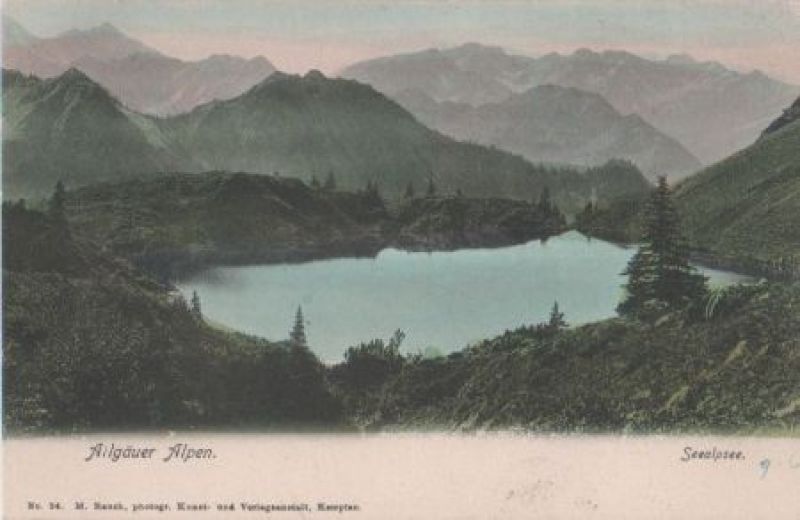 Ansichtskarte Allgäu - Seealpsee in den Alpen - ca. 1920 aus der Kategorie Allgäu