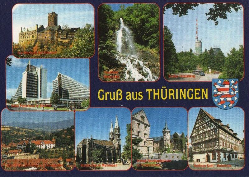 Ansichtskarte Thüringen - mit 8 Bildern - 2003 aus der Kategorie Sonstiges