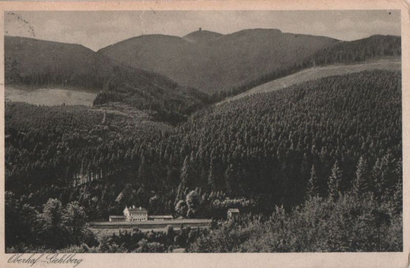 Ansichtskarte Gehlberg - Schneeriegel und Schneekopf - 1929 aus der Kategorie Gehlberg