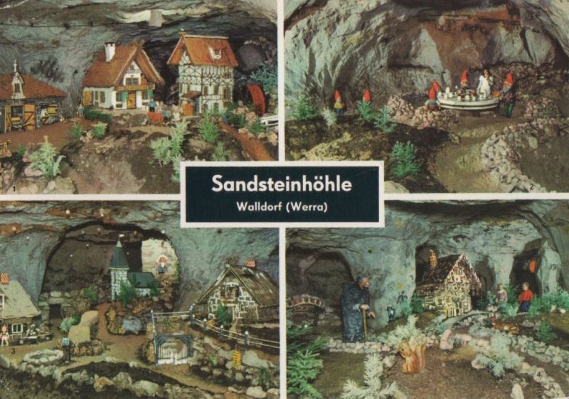 Ansichtskarte Walldorf - Sandsteinhöhle - 1990 aus der Kategorie Walldorf