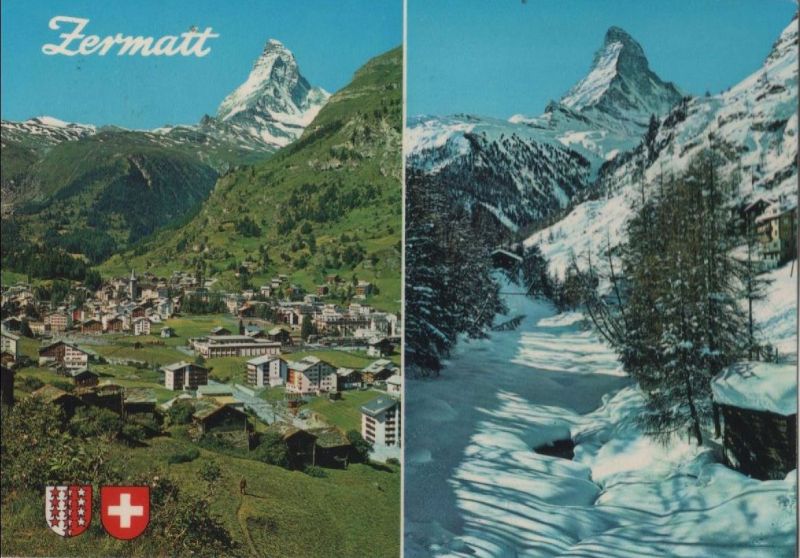 Ansichtskarte Schweiz - Zermatt - mit Matterhorn - 1978 aus der Kategorie Zermatt