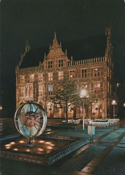 Ansichtskarte Bocholt - Rathaus mit Europabrunnen - ca. 1980 aus der Kategorie Bocholt