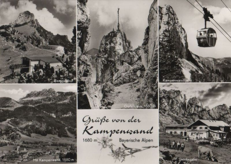 Ansichtskarte Kampenwand - u.a. Kampenwandbahn - 1978 aus der Kategorie Kampenwand
