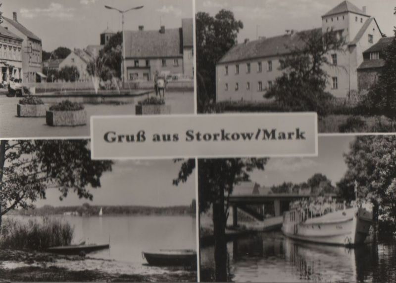 Ansichtskarte Storkow - mit 4 Bildern - 1975 aus der Kategorie Storkow