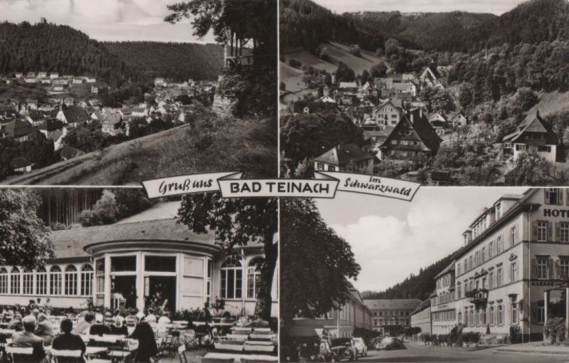 Ansichtskarte Bad Teinach-Zavelstein - 4 Teilbilder - 1966 aus der Kategorie Bad Teinach-Zavelstein