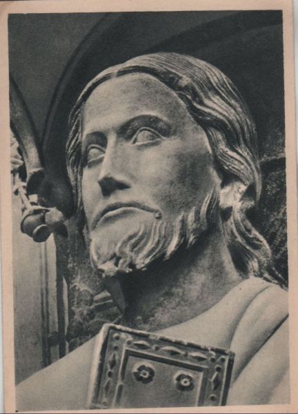 Ansichtskarte Kopf des Beau Dieu - ca. 1955 aus der Kategorie Skulpturen