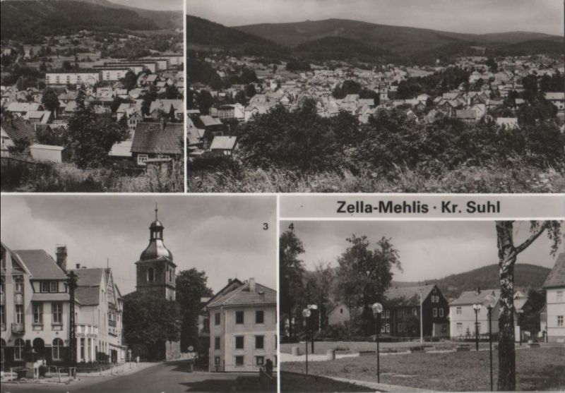 Ansichtskarte Zella-Mehlis - u.a. Beethovenstraße - 1987 aus der Kategorie Zella-Mehlis