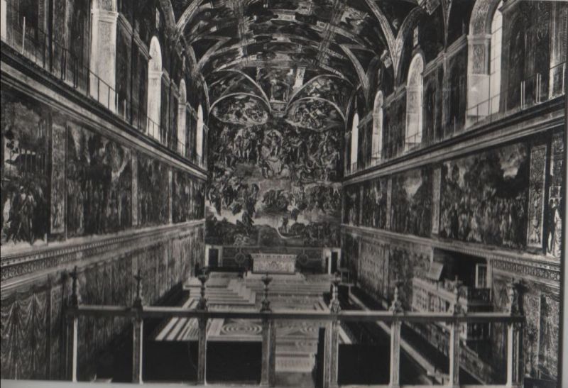 Ansichtskarte Vatikan - Vatikanstadt - Cappella Sistina, Interno - ca. 1965 aus der Kategorie Vatikanstadt