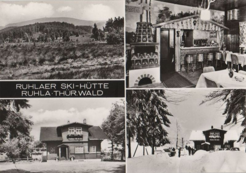 Ansichtskarte Ruhla - Rhulaer Ski-Hütte - 1980 aus der Kategorie Ruhla