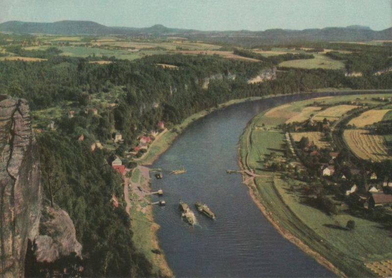 Ansichtskarte Sächsische Schweiz - Blick von der Bastei - 1968 aus der Kategorie Sächsische Schweiz