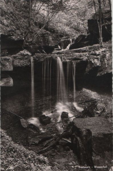Ansichtskarte Trettstein-Wasserfall - Tretstein-Wasserfall - 1991 aus der Kategorie Tretstein-Wasserfall