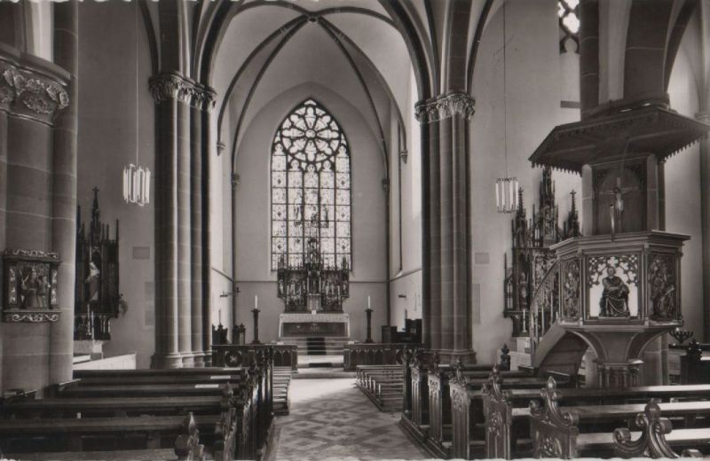 Ansichtskarte Lügde - Kath. Pfarrkirche, St. Marien - 1963 aus der Kategorie Lügde