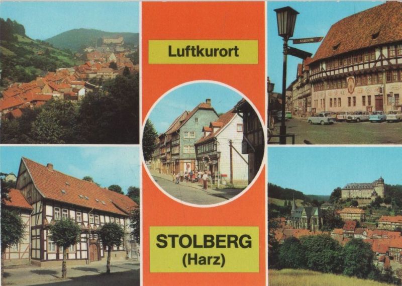 Ansichtskarte Stolberg - u.a. Rittergasse - 1983 aus der Kategorie Stolberg