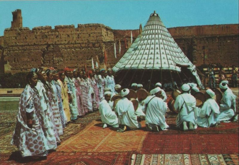 Ansichtskarte Marokko - Sonstiges - Trachten-Festspiel - ca. 1980 aus der Kategorie Sonstiges