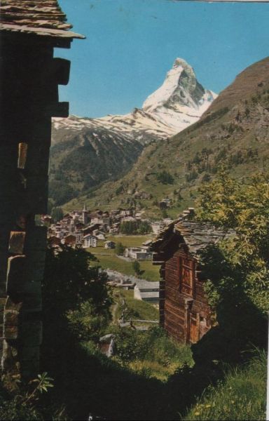 Ansichtskarte Schweiz - Zermatt - mit Matterhorn - ca. 1965 aus der Kategorie Zermatt