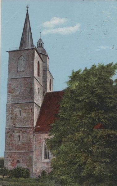 Ansichtskarte Jüterbog - Nicolaitürme, Südseite - 1914 aus der Kategorie Jüterbog
