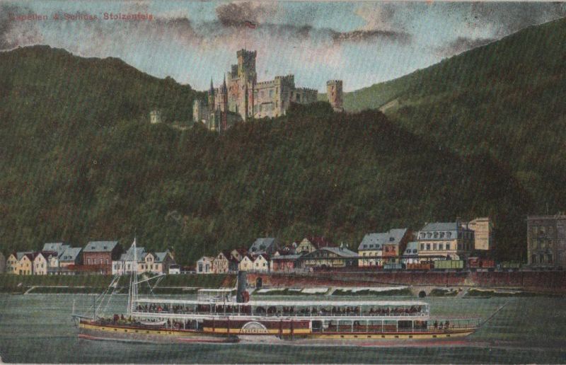 Ansichtskarte Koblenz, Schloß Stolzenfels - mit Capellen - ca. 1915 aus der Kategorie Stolzenfels, Schloß