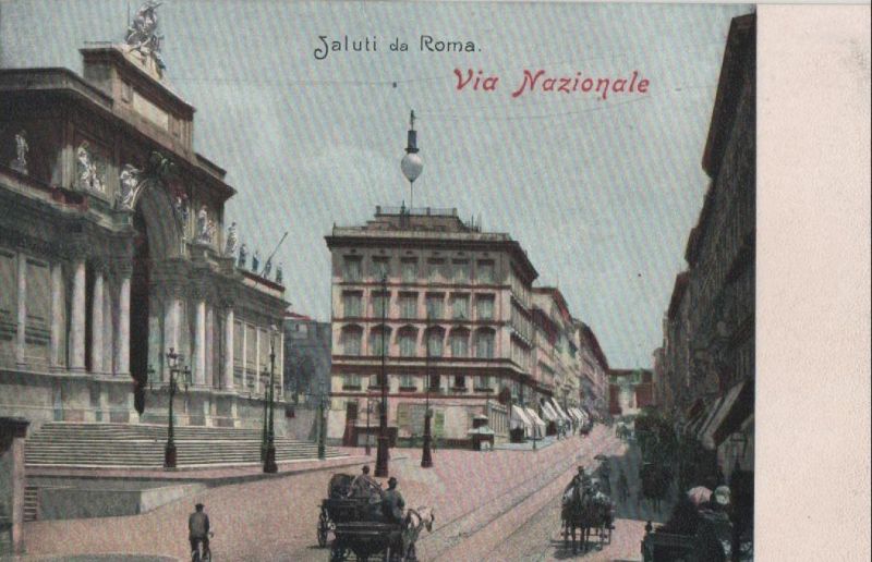 Ansichtskarte Italien - Rom - Roma - Via Nazionale - ca. 1925 aus der Kategorie Rom