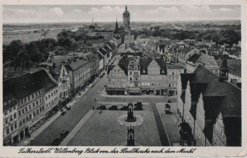 Ansichtskarte Wittenberg - Blick von der Stadtkirche aus der Kategorie Wittenberg
