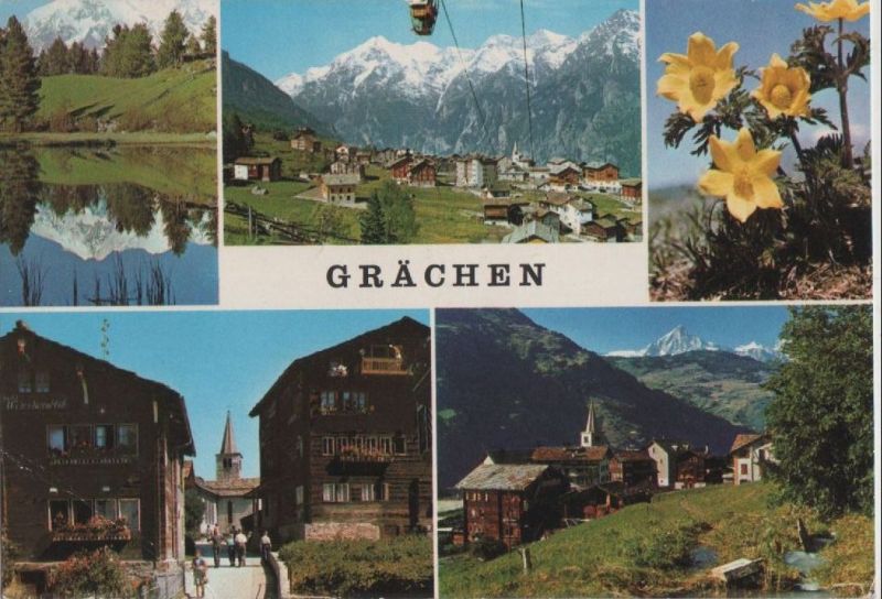 Ansichtskarte Grächen - Schweiz - 5 Bilder aus der Kategorie Grächen