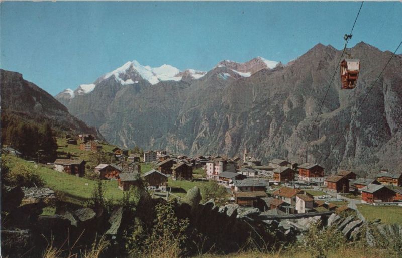 Ansichtskarte Grächen - Schweiz - Luftseilbahn Hannigalp aus der Kategorie Grächen