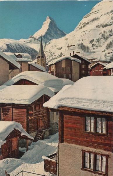 Ansichtskarte Zermatt - Schweiz - Winter, Matterhorn aus der Kategorie Zermatt