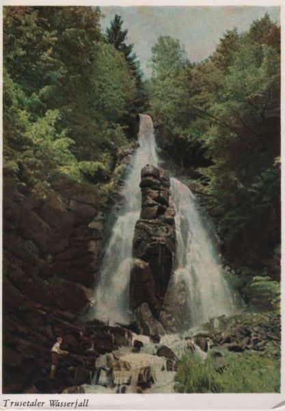Ansichtskarte Trusetaler Wasserfall - Thüringer Wald - ca. 1970 aus der Kategorie Trusetaler Wasserfall