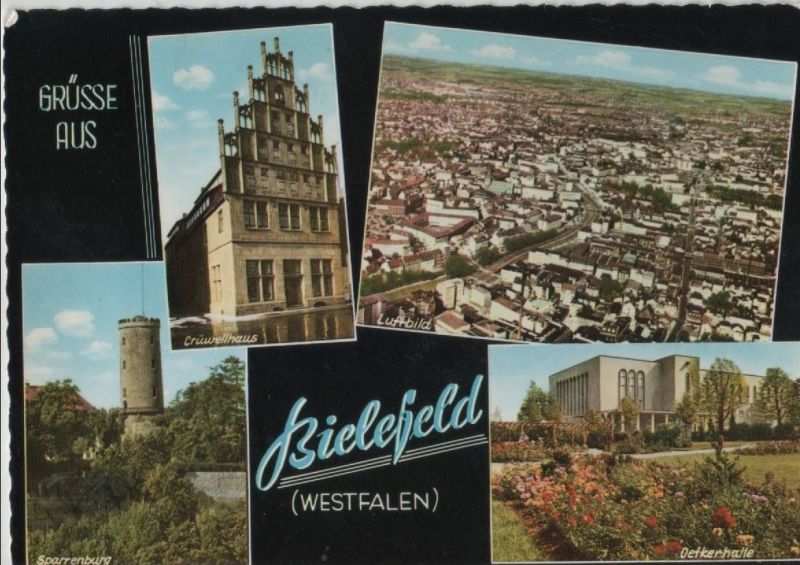 Ansichtskarte Bielefeld - u.a. Sparrenburg - 1962 aus der Kategorie Bielefeld