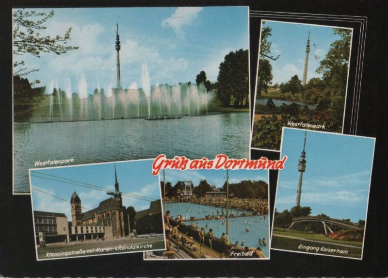 Ansichtskarte Dortmund - u.a. Westfalenpark - 1964 aus der Kategorie Dortmund