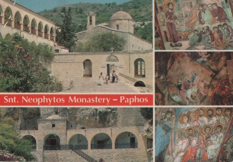 Ansichtskarte Zypern - Paphos - Snt. Neophytos Monastery - ca. 1980 aus der Kategorie Paphos