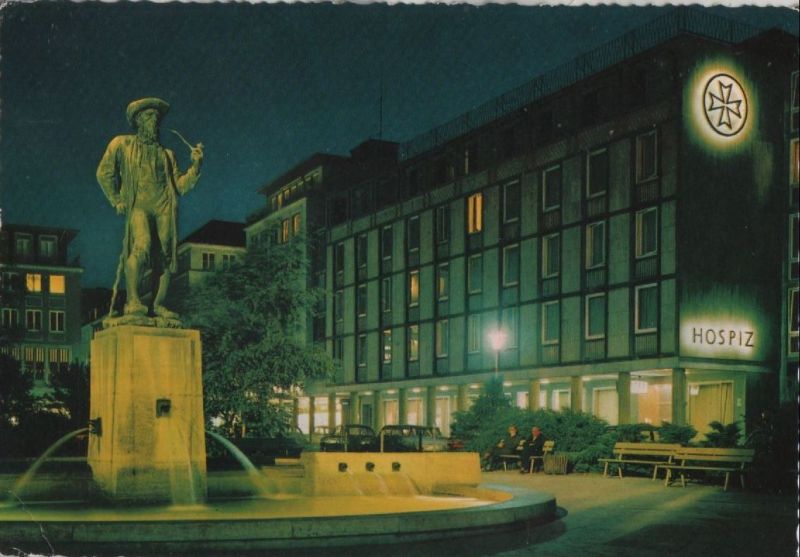 Ansichtskarte Bielefeld - Leineweberbrunnen - ca. 1970 aus der Kategorie Bielefeld