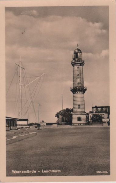 Ansichtskarte Rostock-Warnemünde - Leuchtturm aus der Kategorie Warnemünde