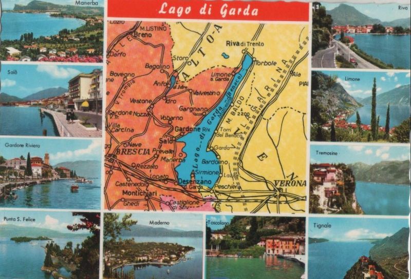 Ansichtskarte Gardasee - Italien - 10 Bilder aus der Kategorie Gardasee