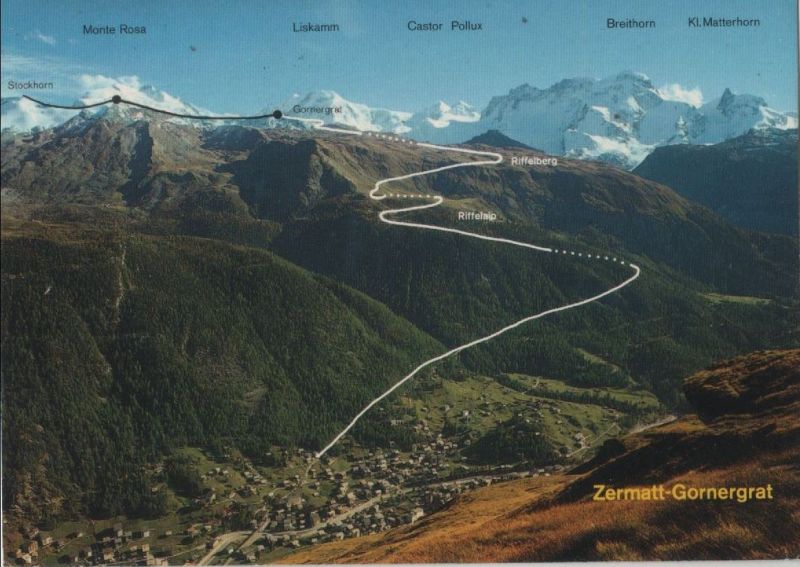 Ansichtskarte Zermatt - Schweiz - Gornergrat aus der Kategorie Zermatt