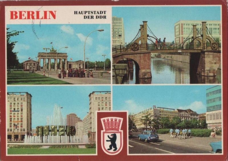 Ansichtskarte Berlin, Ostteil - 4 Bilder aus der Kategorie gesamte Stadt