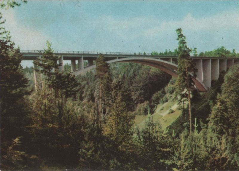 Ansichtskarte Hermsdorf / Osterzgebirge - Teufelstalbrücke aus der Kategorie Hermsdorf