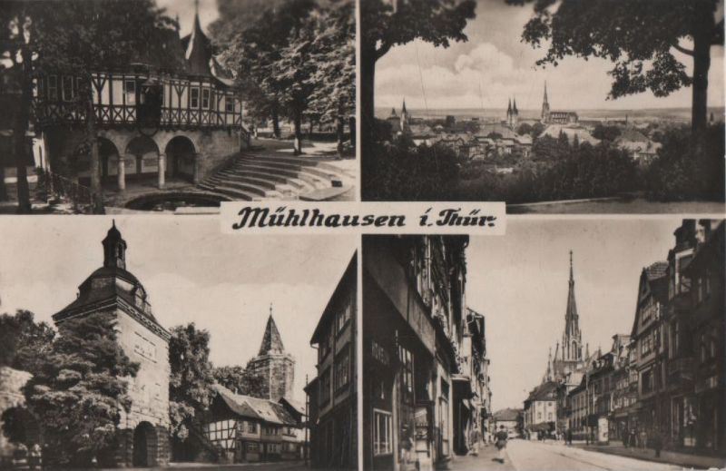 Ansichtskarte Mühlhausen - 4 Bilder aus der Kategorie Mühlhausen