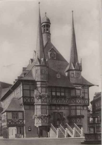 Ansichtskarte Wernigerode - Rathaus aus der Kategorie Wernigerode