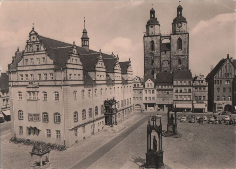 Ansichtskarte Wittenberg - Marktplatz aus der Kategorie Wittenberg