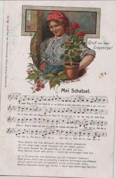 Ansichtskarte Liedkarte Mei Schatzel aus der Kategorie Musik
